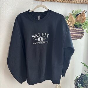 Custom Salem Black Crewneck Sweatshirt. Size L